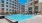 a pool in a courtyard