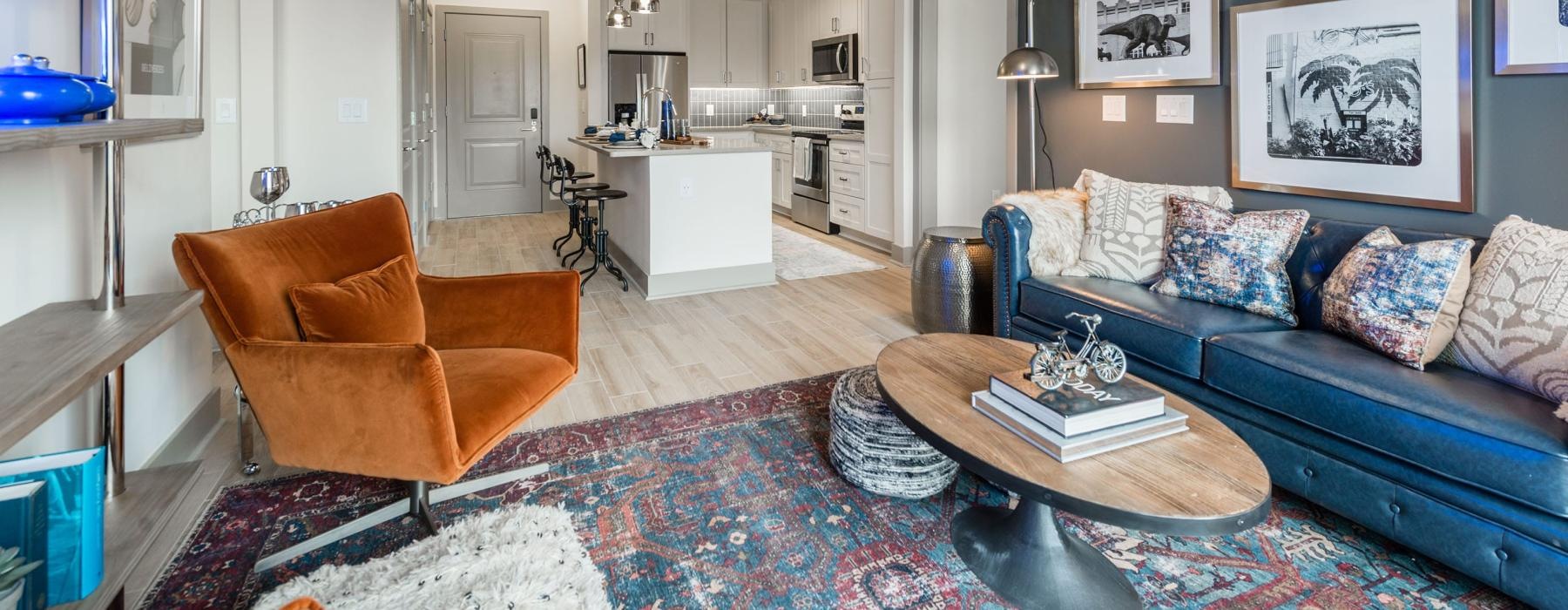 large, furnished living room