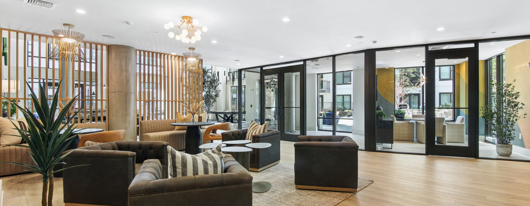 Resident coworking lounge at Connect Decatur offering a productive workspace in Decatur, Georgia