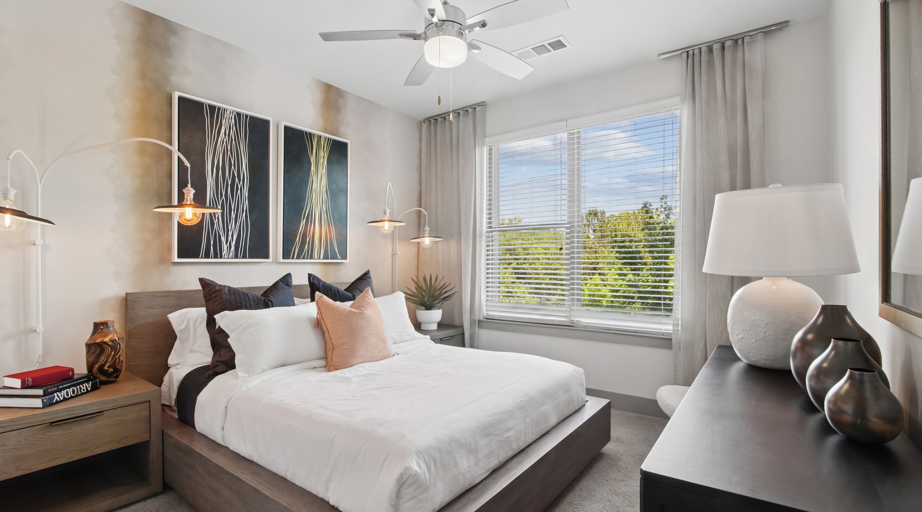 Connect Decatur apartment modern bedroom in Decatur, Georgia 