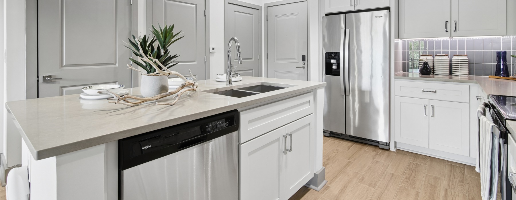 Connect Decatur apartment kitchen in Decatur, Georgia with natural light and modern finishes