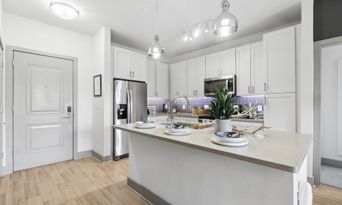Connect Decatur apartment kitchen in Decatur, Georgia with natural light and modern finishes