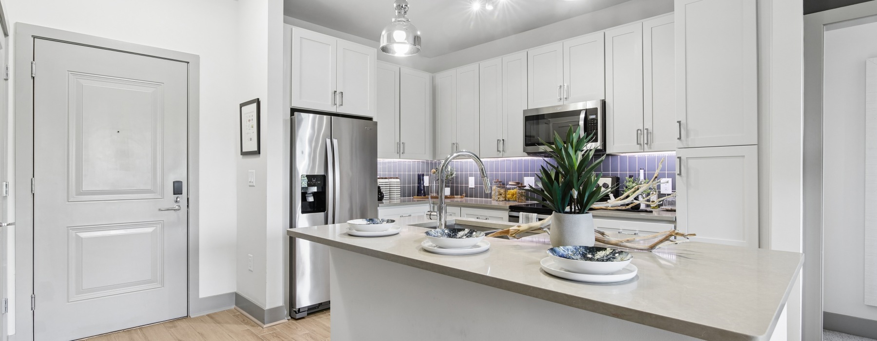 Connect Decatur apartment kitchen in Decatur, Georgia with natural light and modern finishes