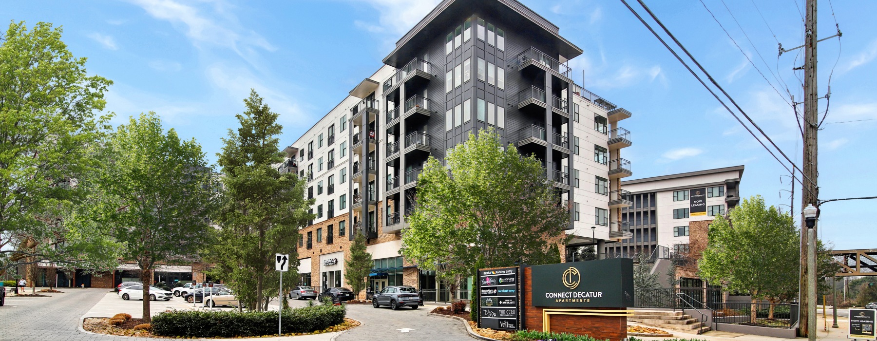 Building exterior at Connect Decatur apartments in Decatur, GA