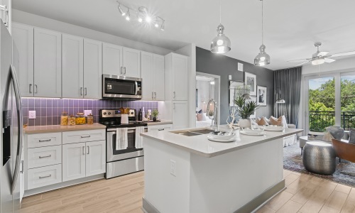 Connect Decatur apartment kitchen in Decatur, Georgia with natural light and modern finishes