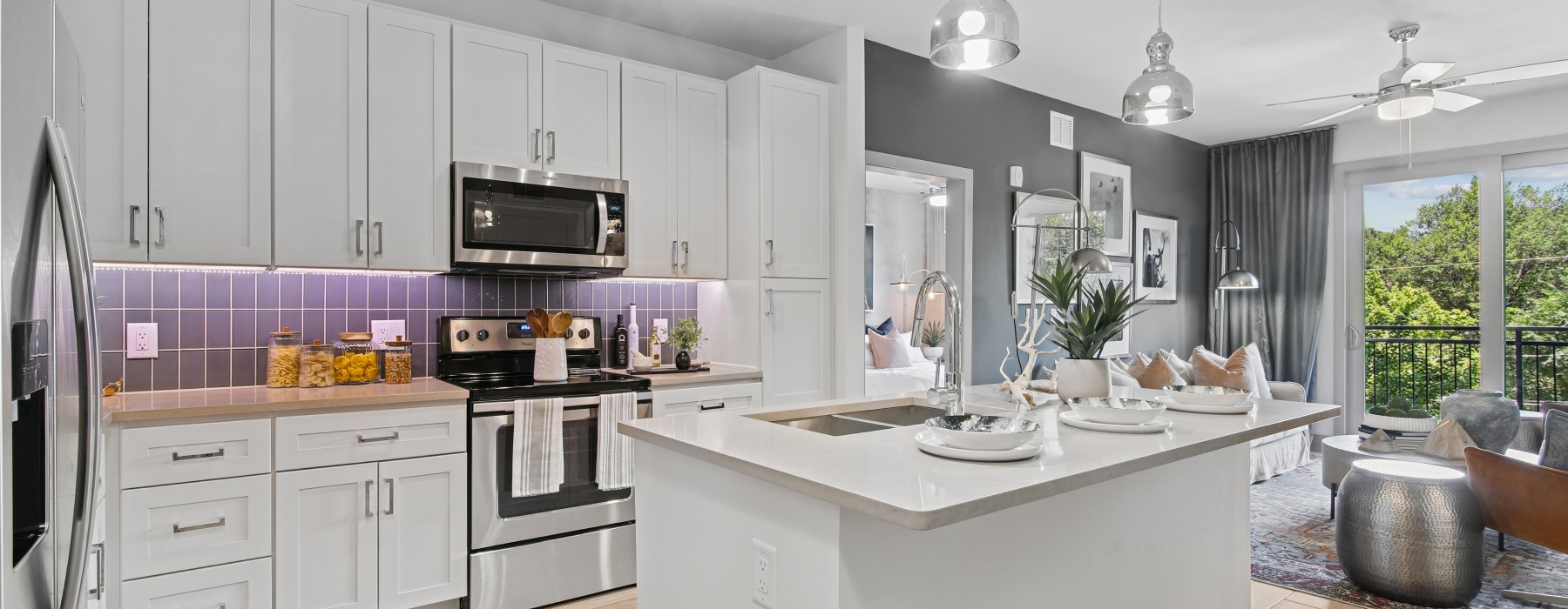 Connect Decatur apartment kitchen in Decatur, Georgia with natural light and modern finishes